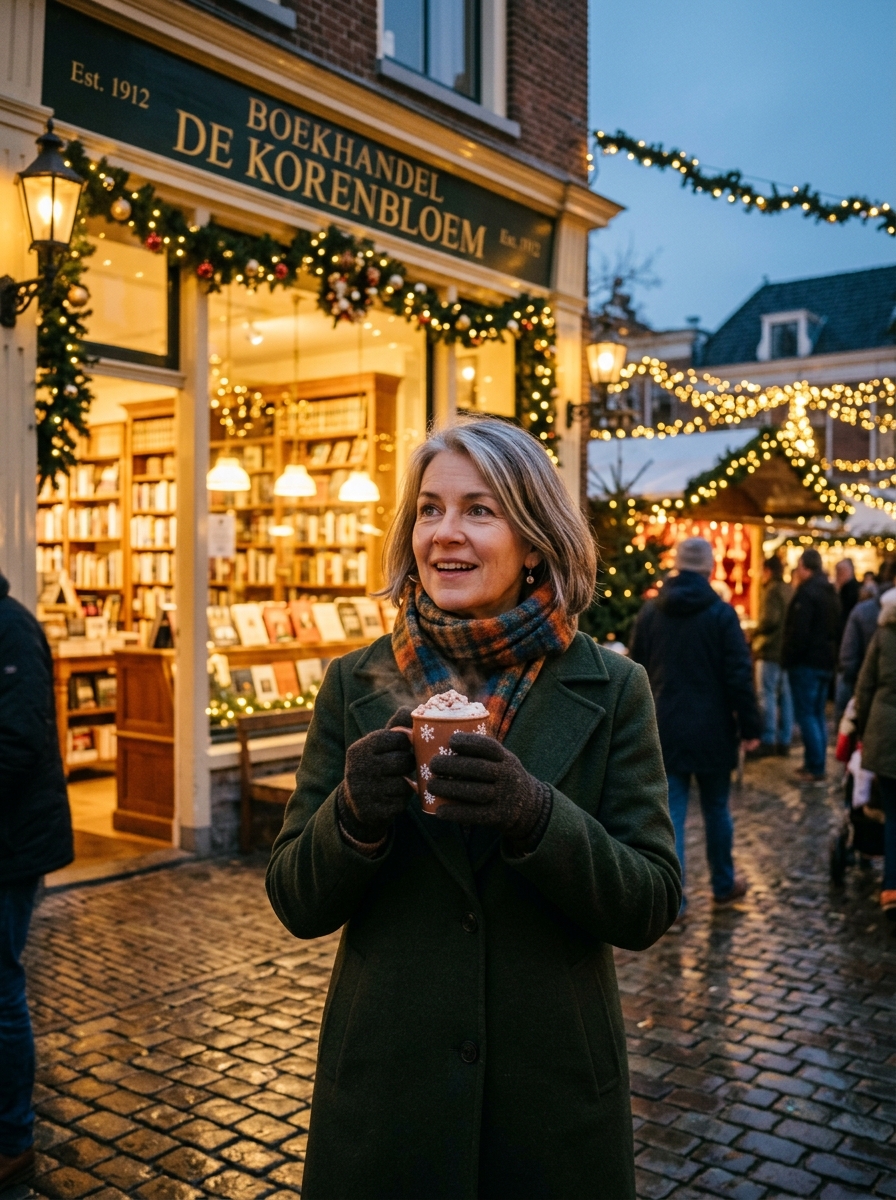 Paises bajos en diciembre woman holding hot chocolate mug